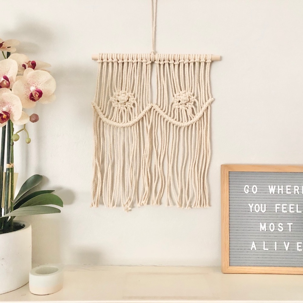 ✨HANDMADE✨ macrame boobie wall hang